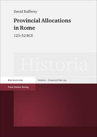 Vorderes Coverbild Provincial Allocations in Rome