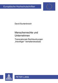 Vorderes Coverbild Menschenrechte und Unternehmen
