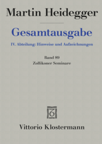 Vorderes Coverbild Zollikoner Seminare