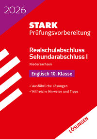 Vorderes Coverbild STARK Lösungen zu Englisch - Realschulabschluss 2026 Niedersachsen - Prüfungsvorbereitung