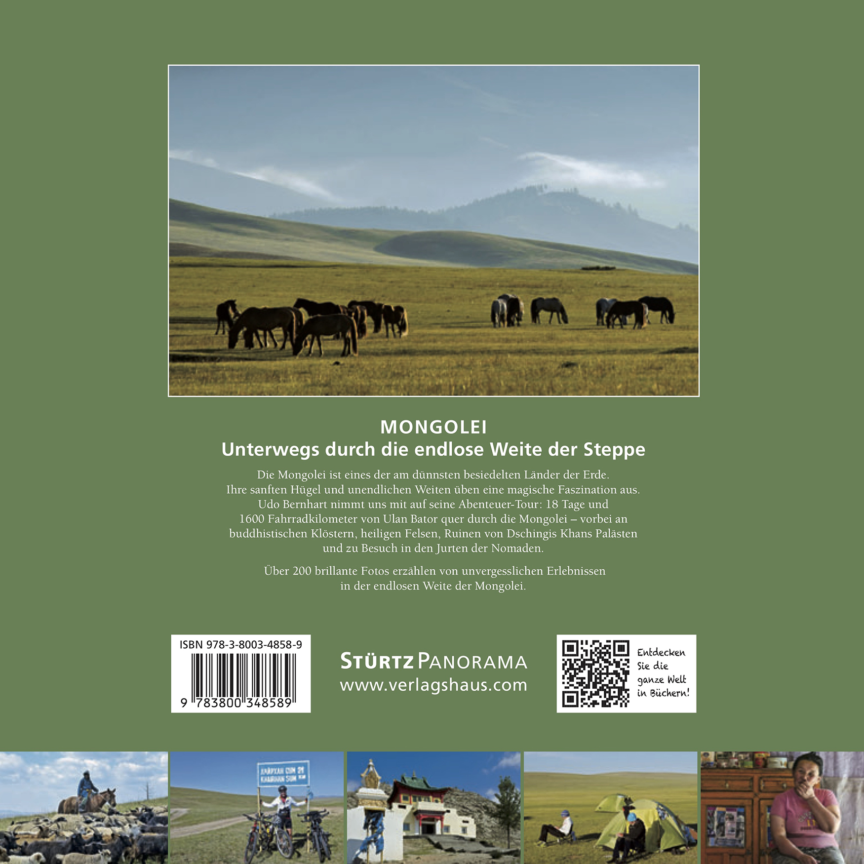 Rückseitencover Mongolei - Unterwegs durch die endlose Weite der Steppe