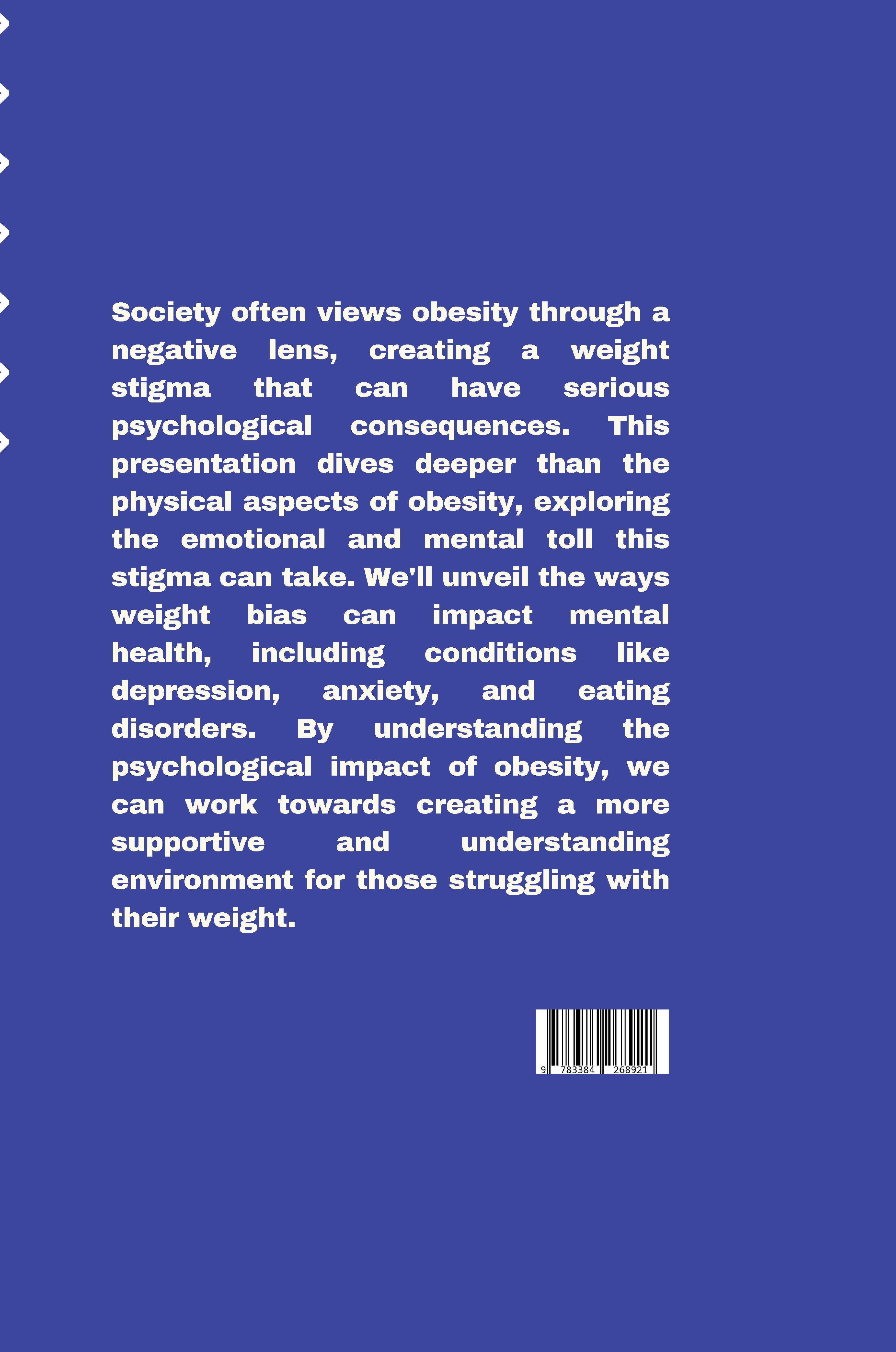 Rückseitencover Unmasking the Stigma: Unveiling the Psychological Toll of Obesity