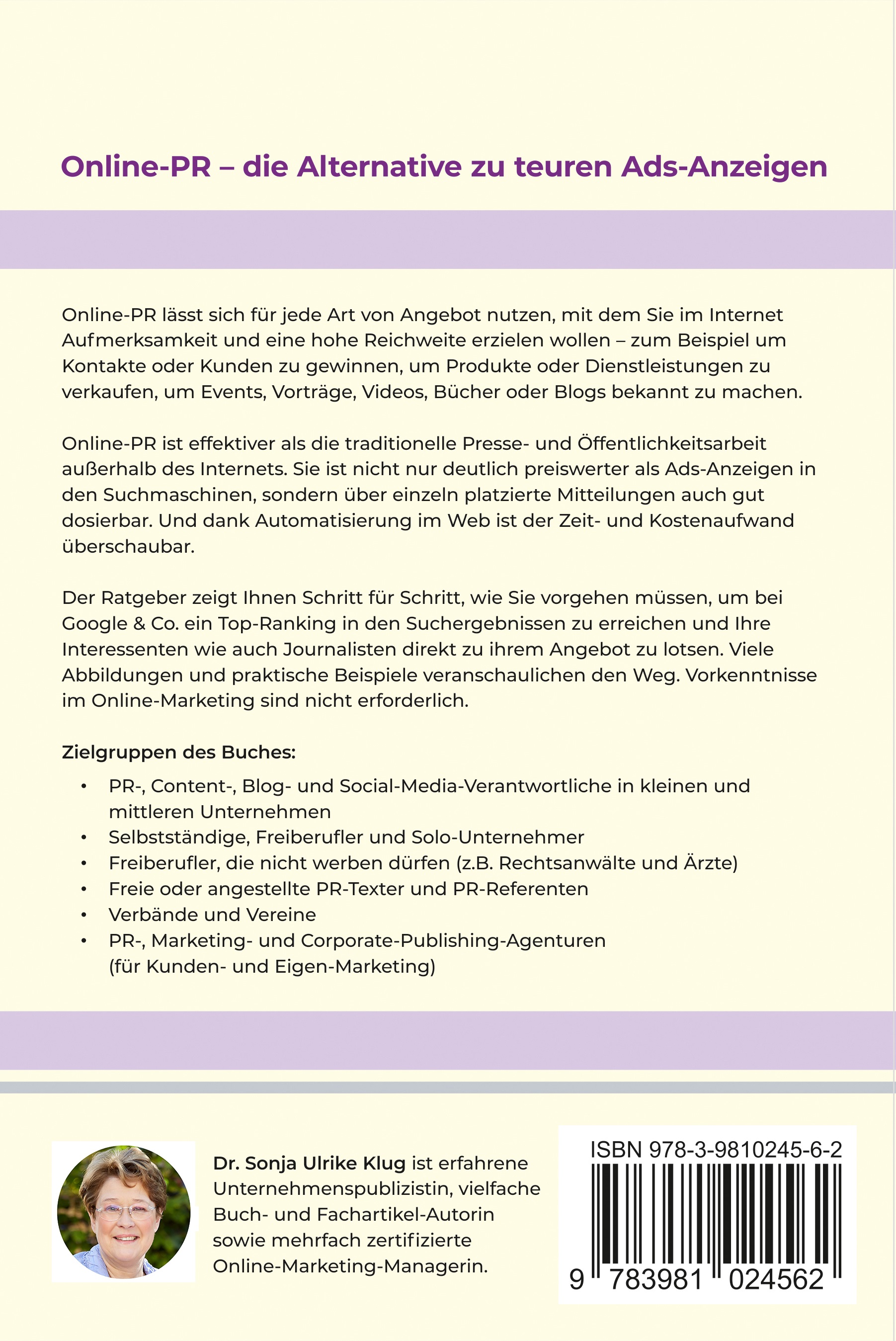 Rückseitencover Wirkungsvolle Online-PR