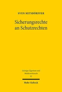 Vorderes Coverbild Sicherungsrechte an Schutzrechten