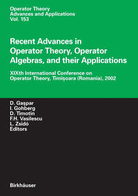 Vorderes Coverbild Recent Advances in Operator Theory, Operator Algebras, and their Applications