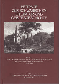 Vorderes Coverbild Beiträge zur schwäbischen Literatur- und Geistesgeschichte. Jubiläumsgabe... / Beiträge zur schwäbischen Literatur- und Geistesgeschichte Band 1