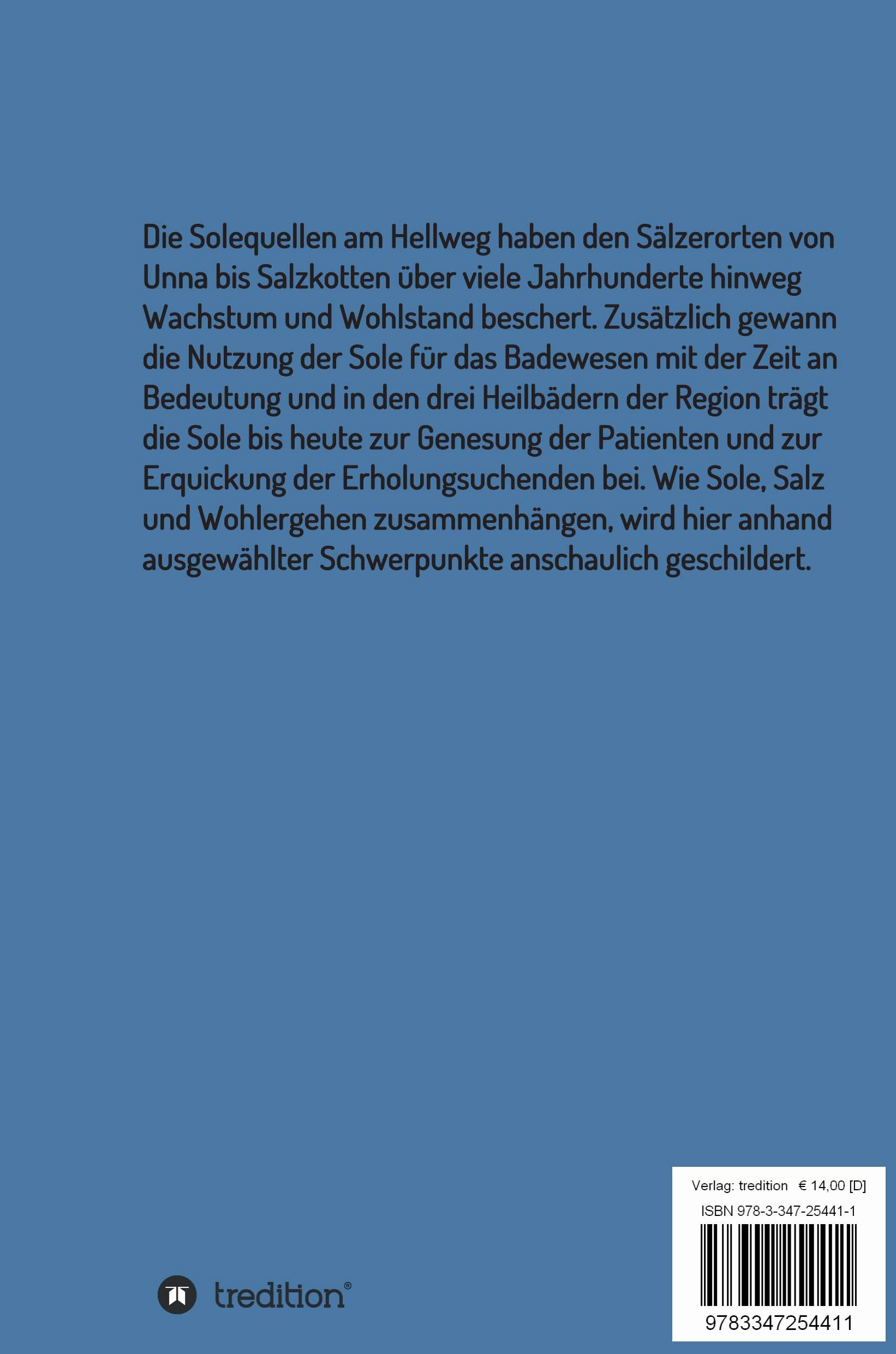 Rückseitencover Sole, Salz und Wohlergehen