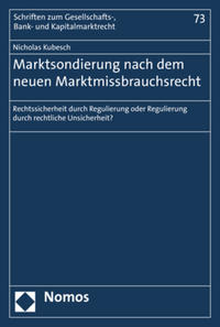 Vorderes Coverbild Marktsondierung nach dem neuen Marktmissbrauchsrecht