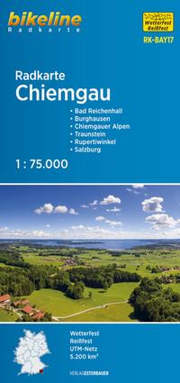 Vorderes Coverbild Radkarte Chiemgau (RK-BAY17)