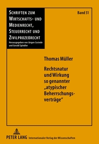 Vorderes Coverbild Rechtsnatur und Wirkung so genannter «atypischer Beherrschungsverträge»