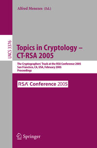 Vorderes Coverbild Topics in Cryptology -- CT-RSA 2005