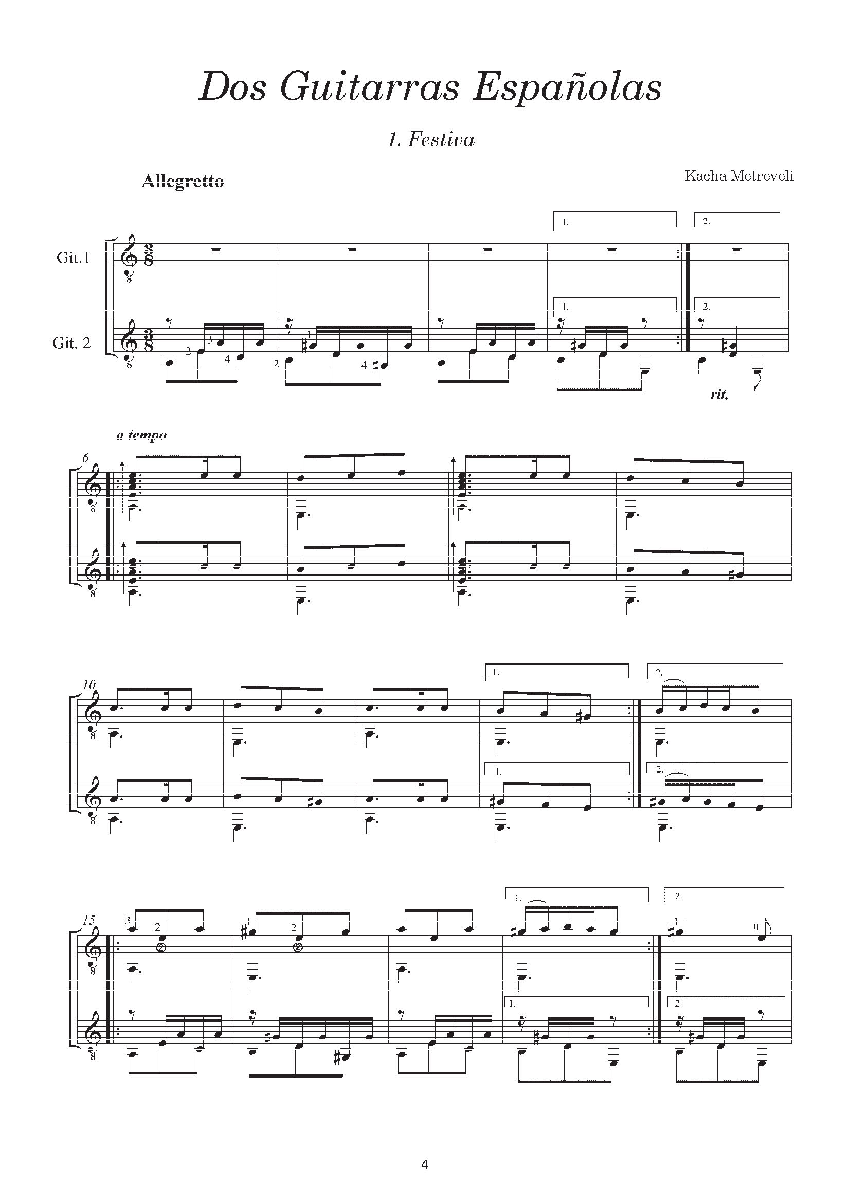 Beispielinhalt (Bild) Dos Guitarras Espanolas