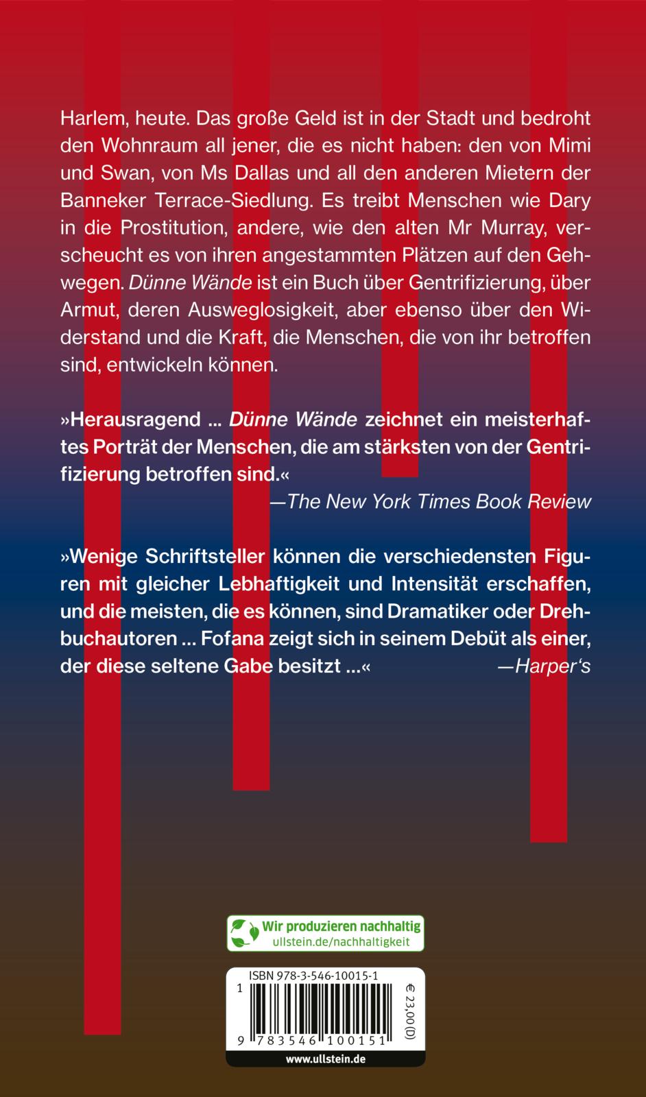 Rückseitencover Dünne Wände
