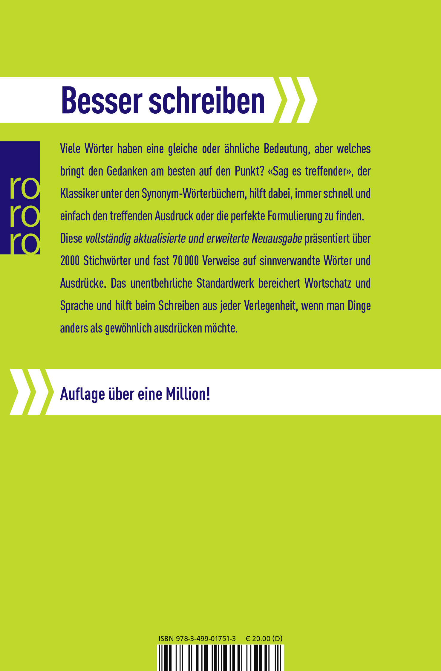 Rückseitencover Sag es treffender