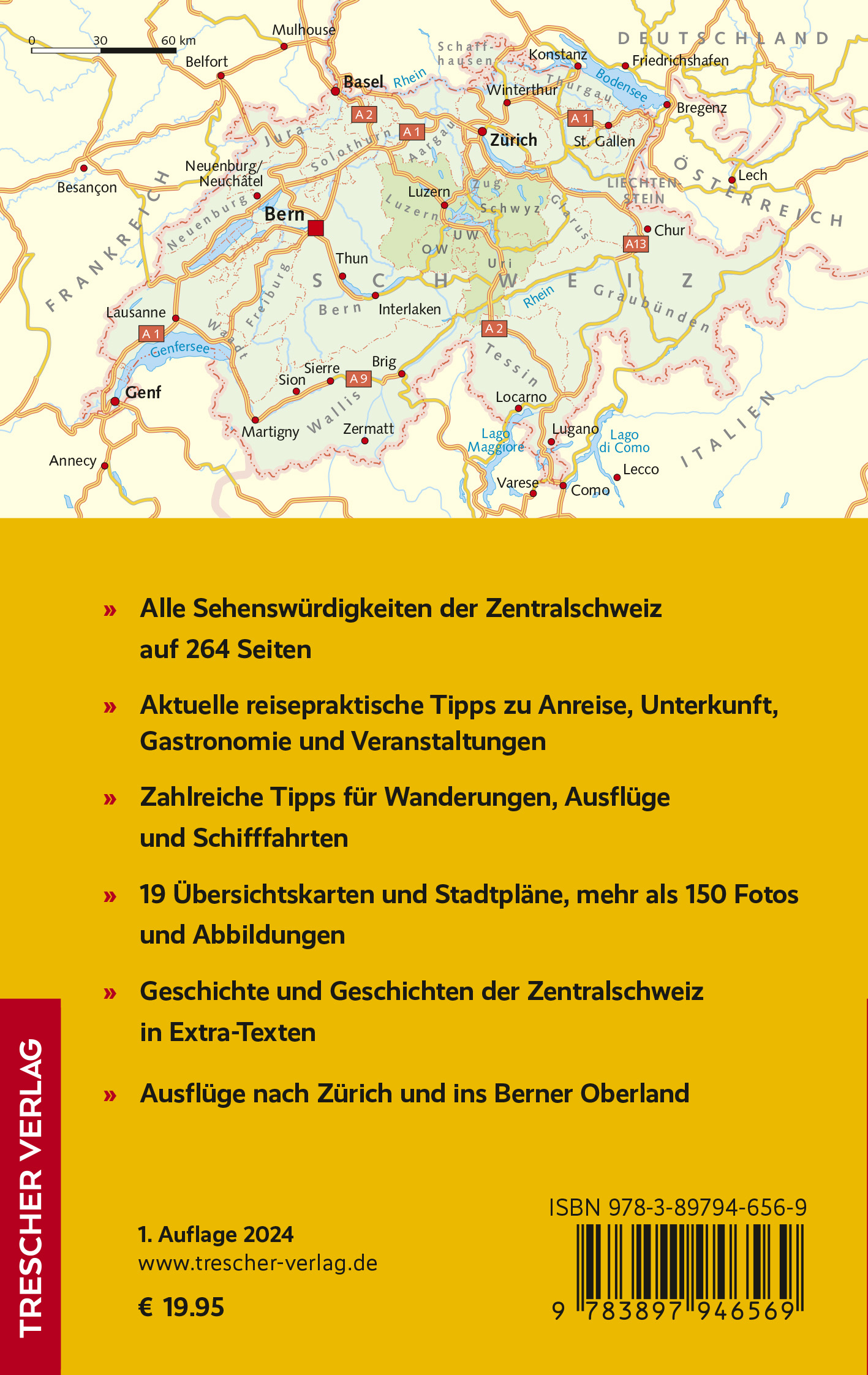 Rückseitencover TRESCHER Reiseführer Zentralschweiz