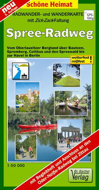 Vorderes Coverbild Radwander- und Wanderkarte Spree-Radweg