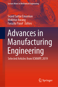 Vorderes Coverbild Advances in Manufacturing Engineering