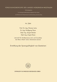 Vorderes Coverbild Ermittlung der Sprengzähigkeit von Gesteinen