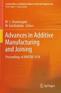 Vorderes Coverbild Advances in Additive Manufacturing and Joining