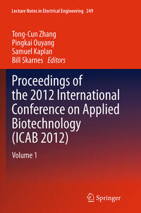 Vorderes Coverbild Proceedings of the 2012 International Conference on Applied Biotechnology (ICAB 2012)