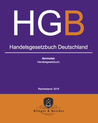 Vorderes Coverbild Handelsgesetzbuch HGB Deutschland