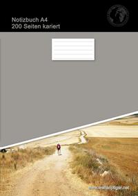 Vorderes Coverbild Notizbuch A4 200 Seiten kariert (Softcover Grau)