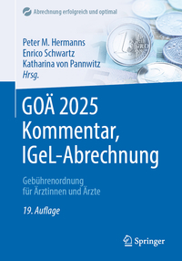 Vorderes Coverbild GOÄ 2025 Kommentar, IGeL-Abrechnung