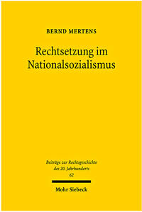 Vorderes Coverbild Rechtsetzung im Nationalsozialismus