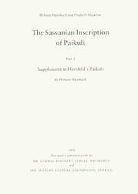 Vorderes Coverbild The Sassanian Inscription of Paikuli