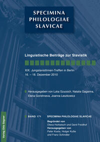 Vorderes Coverbild Linguistische Beiträge zur Slavistik