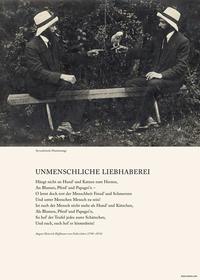 Vorderes Coverbild Unmenschliche Liebhaberei, Poesie Plakat