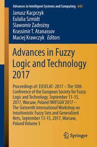 Vorderes Coverbild Advances in Fuzzy Logic and Technology 2017