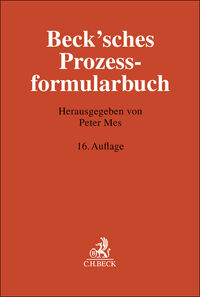 Vorderes Coverbild Beck'sches Prozessformularbuch
