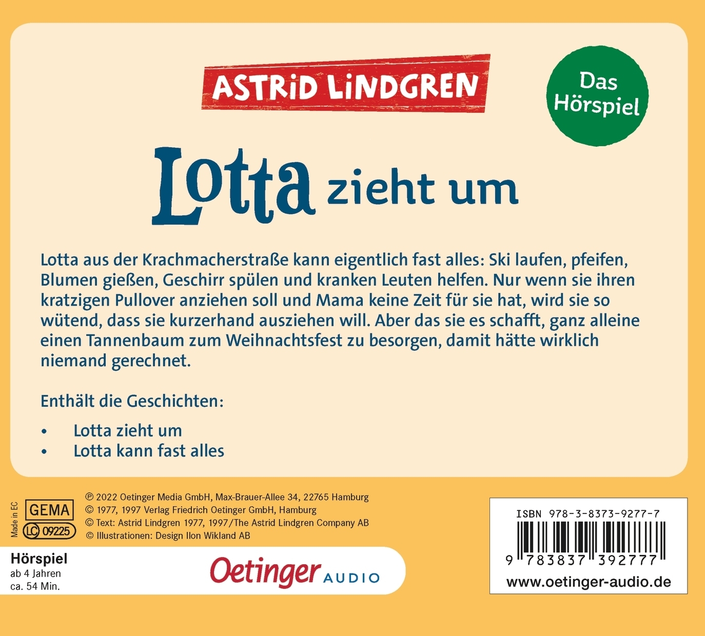 Rückseitencover Lotta zieht um