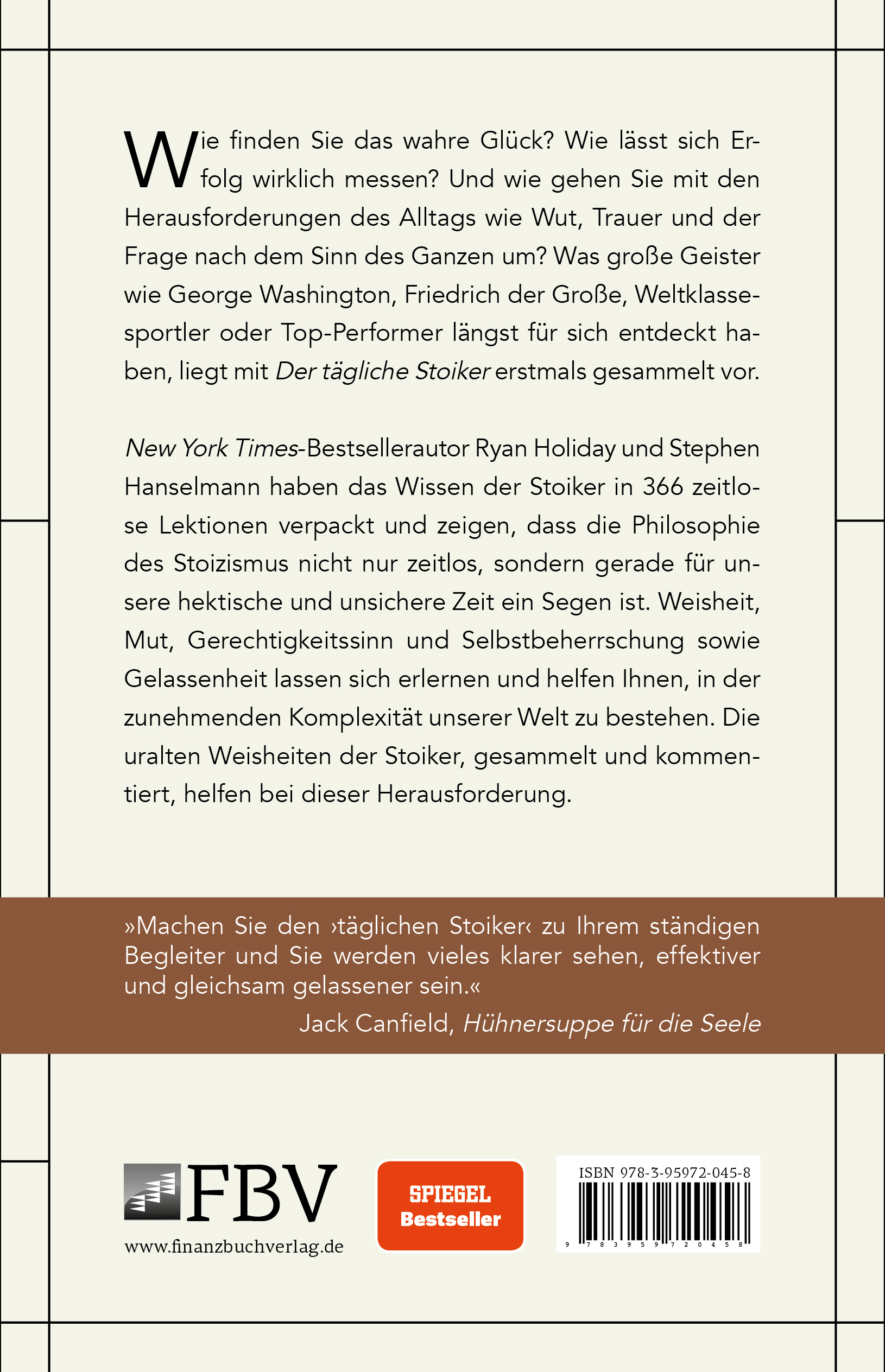 Rückseitencover Der tägliche Stoiker