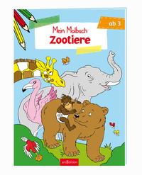 Vorderes Coverbild Malbuch ab 3 Jahren - Zootiere VE5