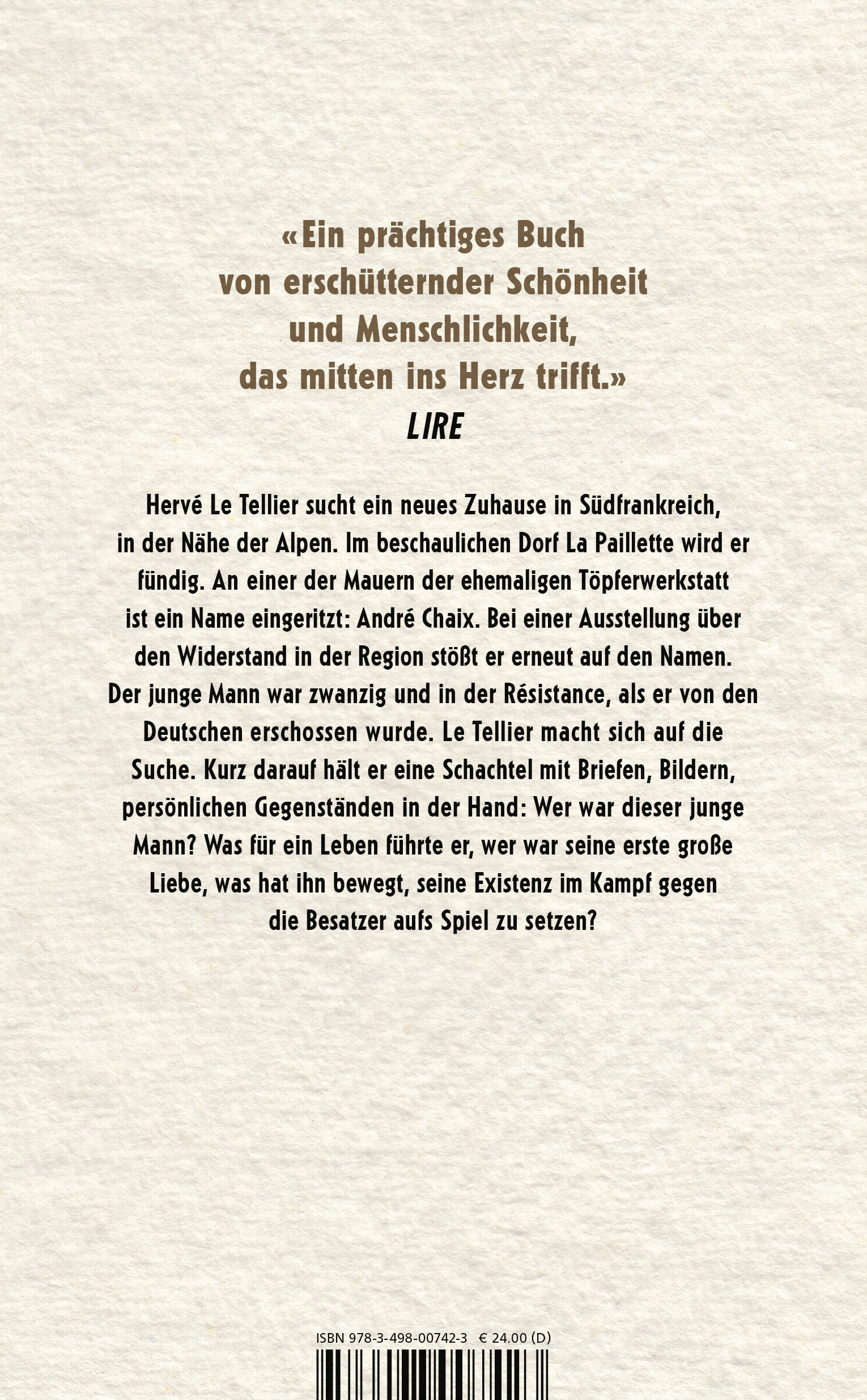 Rückseitencover Der Name an der Wand