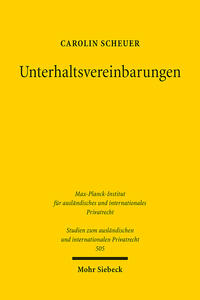 Vorderes Coverbild Unterhaltsvereinbarungen