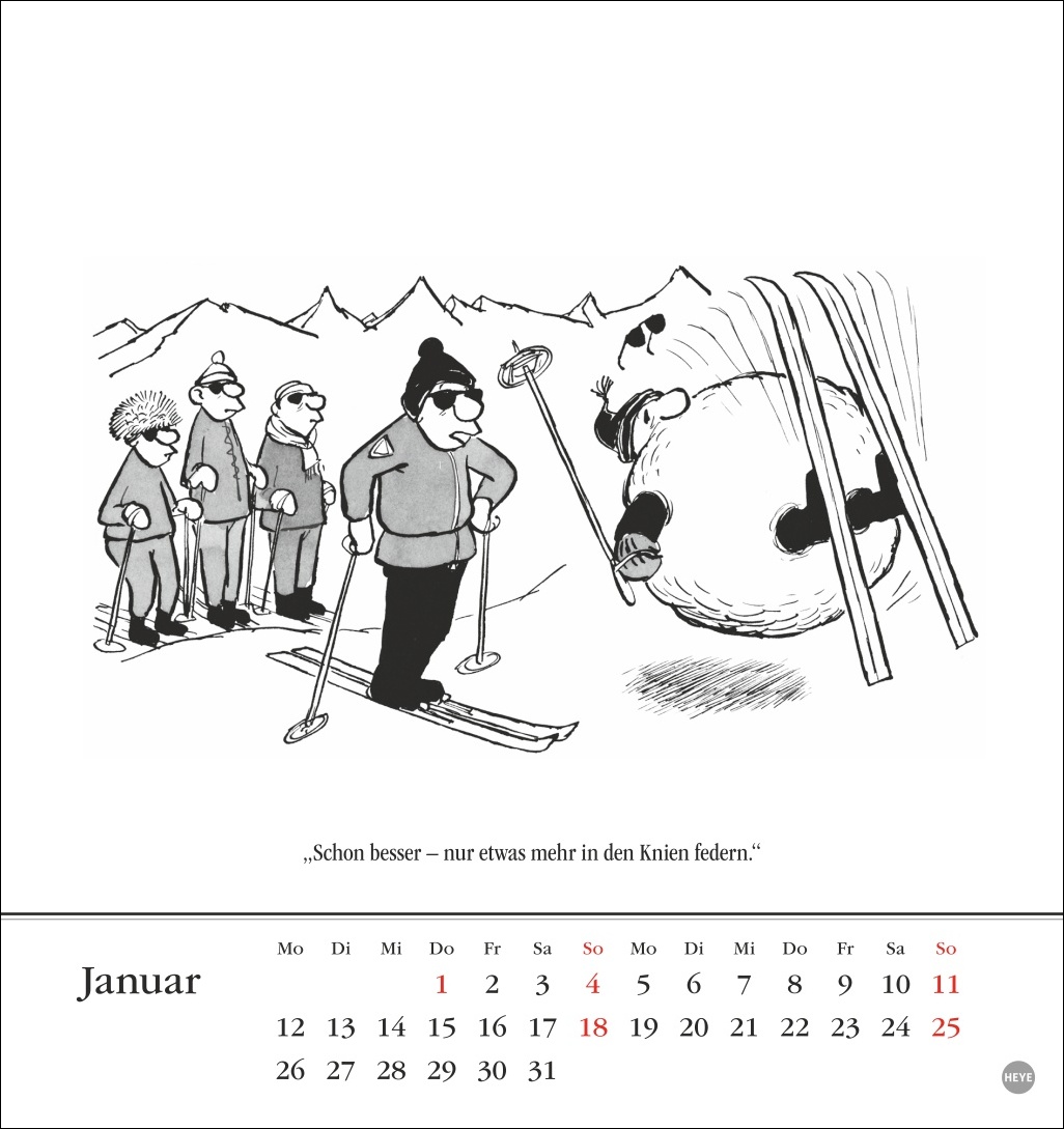 Beispielinhalt (Bild) Loriot Postkartenkalender 2026
