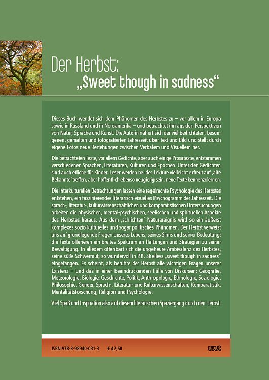 Rückseitencover Der Herbst: „Sweet though in sadness“