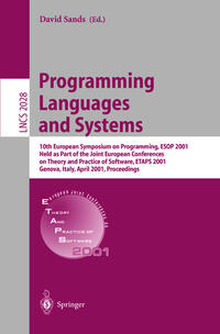 Vorderes Coverbild Programming Languages and Systems