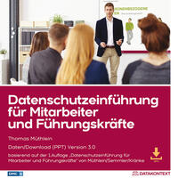 Vorderes Coverbild Datenschutzeinführung für Mitarbeiter und Führungskräfte