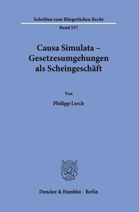 Vorderes Coverbild Causa Simulata – Gesetzesumgehungen als Scheingeschäft.