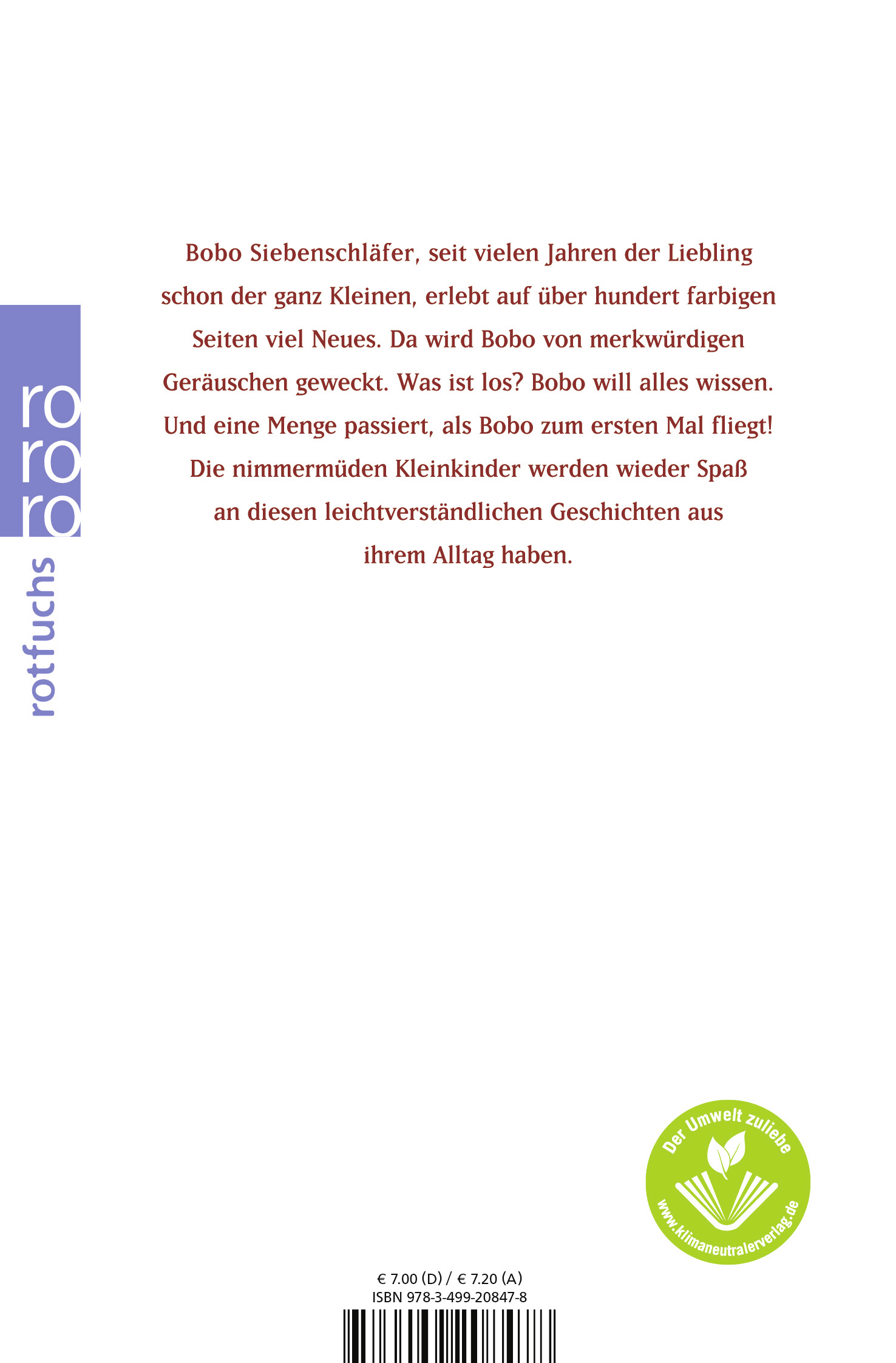 Rückseitencover Bobo Siebenschläfer ist wieder da