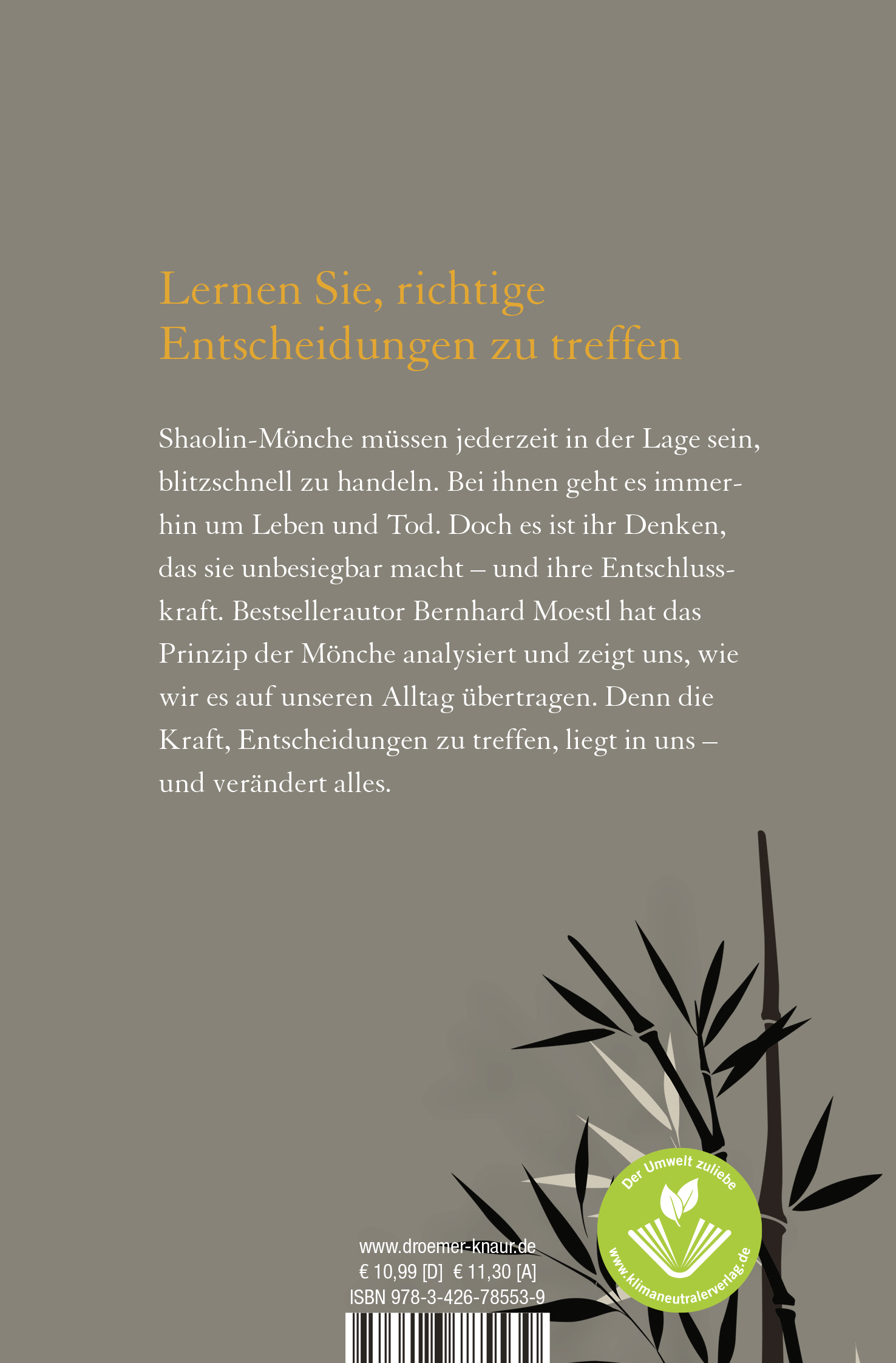 Rückseitencover Das Shaolin-Prinzip