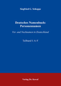Vorderes Coverbild Deutsches Namenbuch: Personennamen