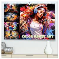 Vorderes Coverbild Color Dance Art (hochwertiger Premium Wandkalender 2025 DIN A2 quer), Kunstdruck in Hochglanz
