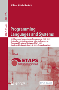 Vorderes Coverbild Programming Languages and Systems