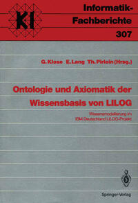 Vorderes Coverbild Ontologie und Axiomatik der Wissensbasis von LILOG