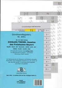 Vorderes Coverbild DürckheimRegister® ZIEGLER TREMEL Gesetze Freistaat Bayern SW, OHNE Stichworte